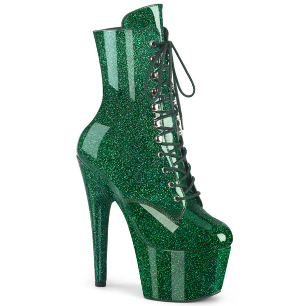 7" Heel, 2 3/4" PF Lace-Up Front Ankle Boot, Side Zip
