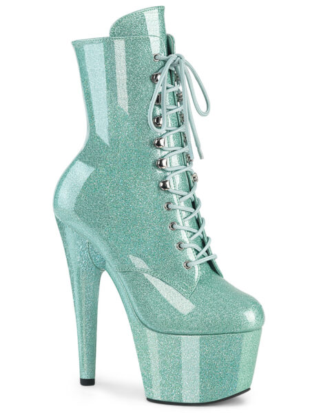 7" Heel, 2 3/4" PF Lace-Up Front Ankle Boot, Side Zip