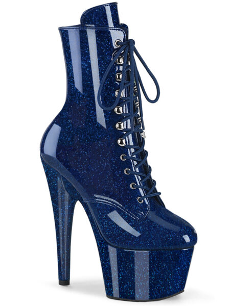 7" Heel, 2 3/4" PF Lace-Up Front Ankle Boot, Side Zip