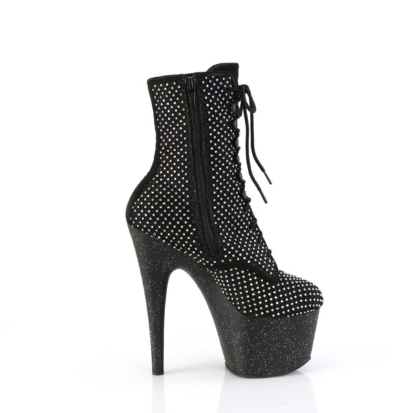7" Heel, 2 3/4" PF Lace-Up RS Mesh Ankle Boot, Side Zip - Image 5