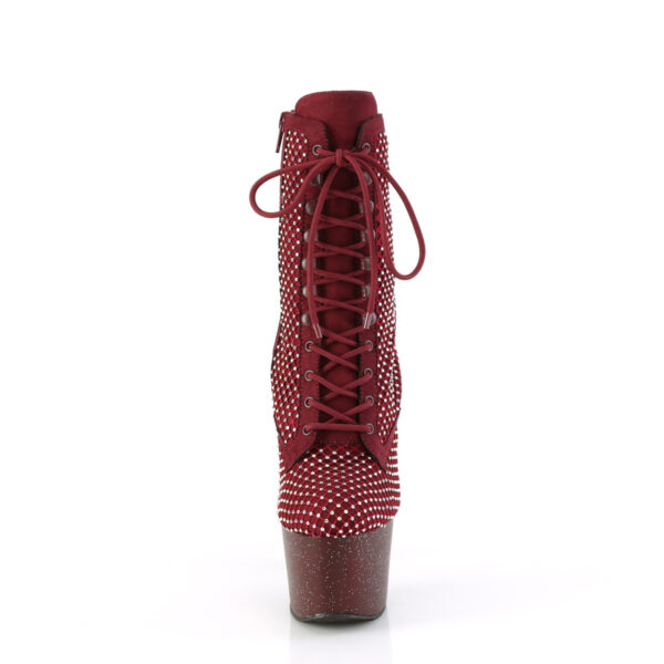 7" Heel, 2 3/4" PF Lace-Up RS Mesh Ankle Boot, Side Zip - Image 2