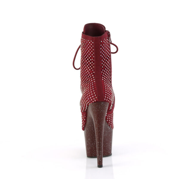 7" Heel, 2 3/4" PF Lace-Up RS Mesh Ankle Boot, Side Zip - Image 4