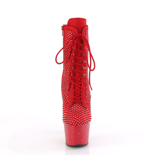 7" Heel, 2 3/4" PF Lace-Up RS Mesh Ankle Boot, Side Zip - Image 2