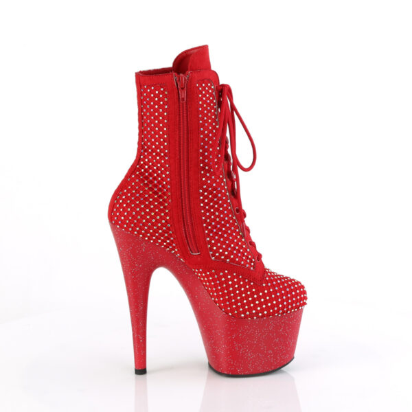 7" Heel, 2 3/4" PF Lace-Up RS Mesh Ankle Boot, Side Zip - Image 5