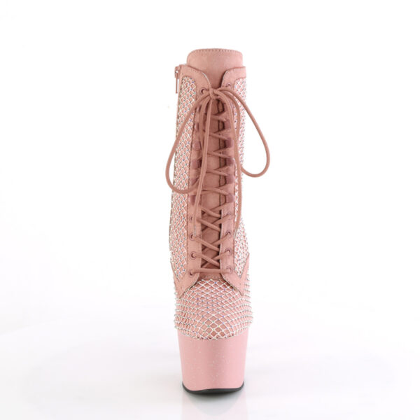 7" Heel, 2 3/4" PF Lace-Up RS Mesh Ankle Boot, Side Zip - Image 2