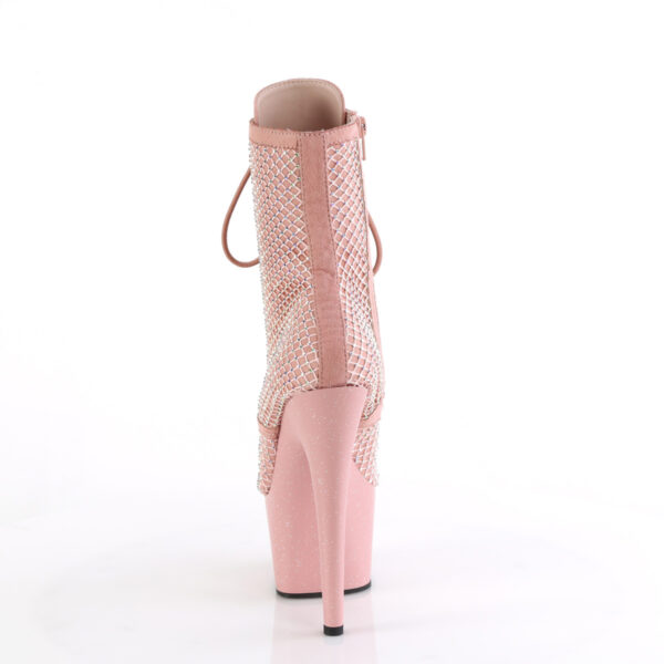 7" Heel, 2 3/4" PF Lace-Up RS Mesh Ankle Boot, Side Zip - Image 4
