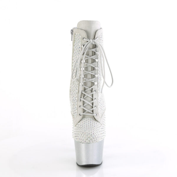 7" Heel, 2 3/4" PF Lace-Up RS Mesh Ankle Boot, Side Zip - Image 2