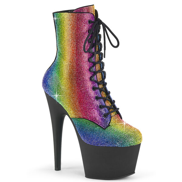 **7" Heel , 2 3/4" PF RS Embellished Ankle Boot, Side Zip