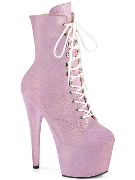 7" Heel, 2 3/4" PF Lace-Up Front Ankle Boot, Side Zip