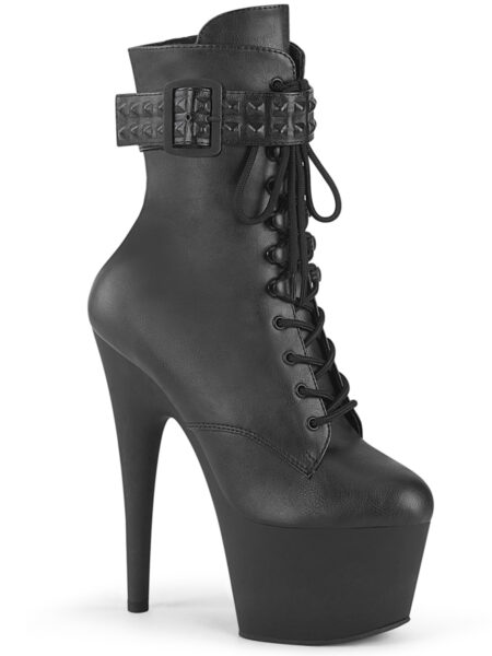 7" Heel, 2 3/4" PF Lace-Up Front Ankle Boot, Side Zip