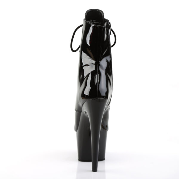 7" Heel, 2 3/4" PF Peep Toe Lace-Up Ankle Boot, Side Zip - Image 4