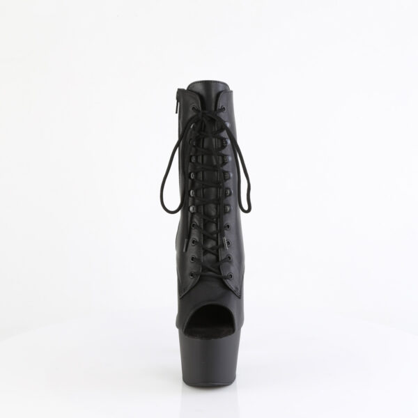 7" Heel, 2 3/4" PF Peep Toe Lace-Up Ankle Boot, Side Zip - Image 2