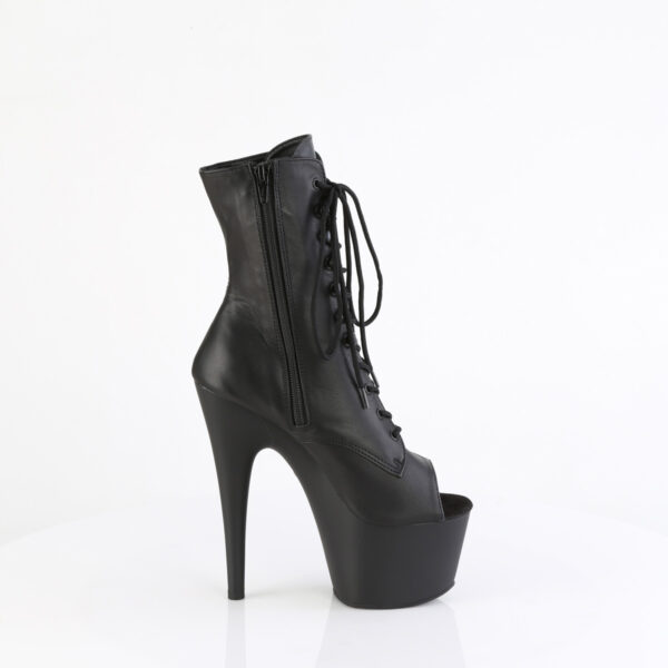 7" Heel, 2 3/4" PF Peep Toe Lace-Up Ankle Boot, Side Zip - Image 5