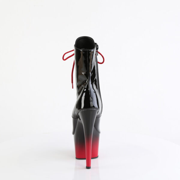 7" Heel, 2 3/4" PF Peep Toe Lace-Up Ankle Boot, Side Zip - Image 4