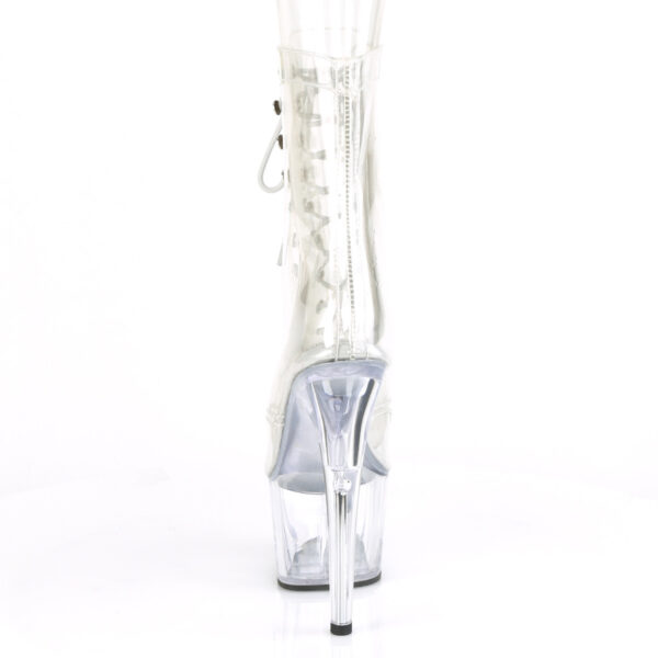 *7"  Heel, 2 3/4" PF Peep Toe Lace-Up Front Ankle Boot - Image 4