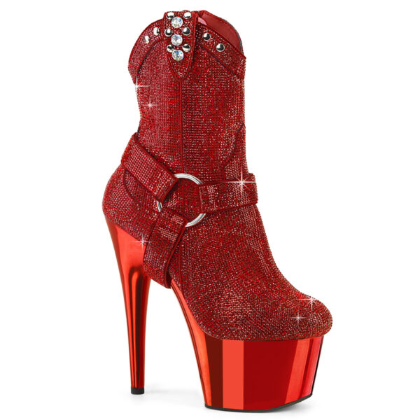 **7" Heel, 2 3/4" PF RS Embellished Ankle Boot, Side Zip