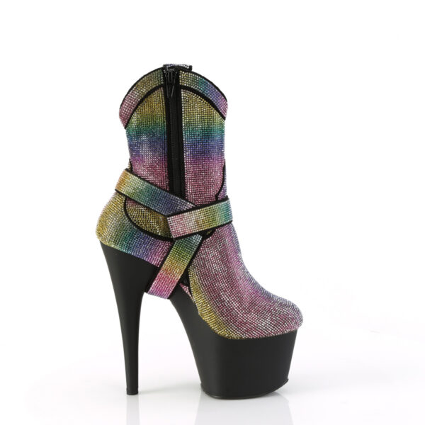 7" Heel, 2 3/4" PF RS Embellished Ankle Boot, Side Zip - Image 5