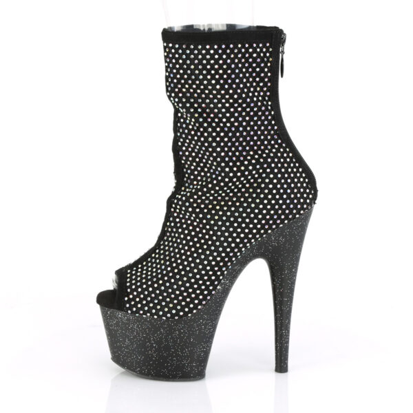 7" Heel, 2 3/4" PF Peep Toe Ankle Boot, Back Zip - Image 3