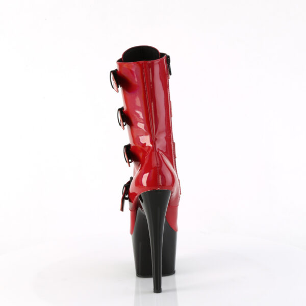 7" Heel, 2 3/4" PF Two Tone Lace-Up Ankle Boot, Side Zip - Image 4