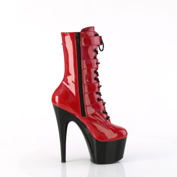 7" Heel, 2 3/4" PF Two Tone Lace-Up Ankle Boot, Side Zip - Image 5