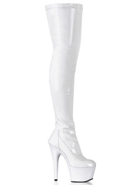 7″ Heel, 2 3/4″ PF Stretch Thigh Boot, Side Zip