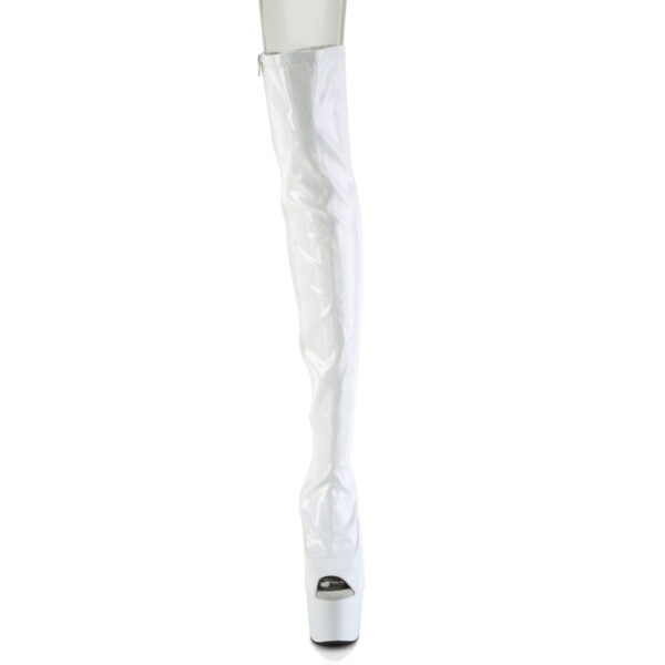 7" Heel, 2 3/4" PF Peep Toe Thigh High Boot, Side Zip - Image 2