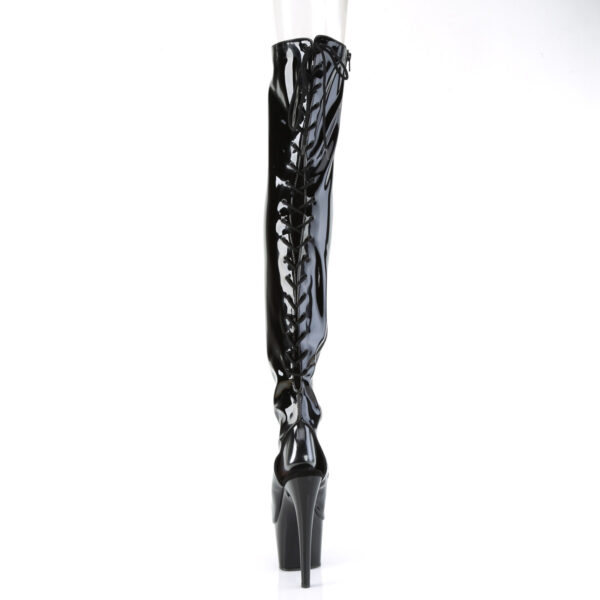 7" Heel, 2 3/4" PF Open Heel/Toe Thigh High Boot, Side Zip - Image 4