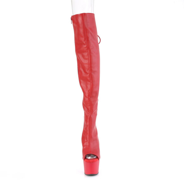 7" Heel, 2 3/4"PF Open Toe/Heel Over-The-Knee Boot, Side Zip - Image 2