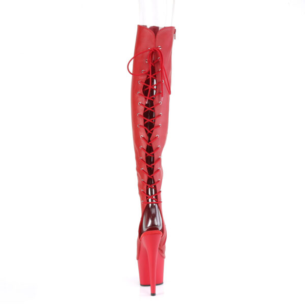 7" Heel, 2 3/4"PF Open Toe/Heel Over-The-Knee Boot, Side Zip - Image 4