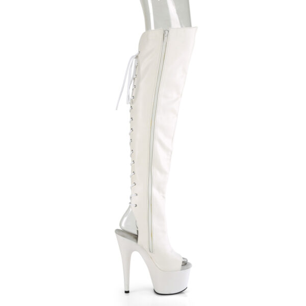 7" Heel, 2 3/4"PF Open Toe/Heel Over-The-Knee Boot, Side Zip - Image 5