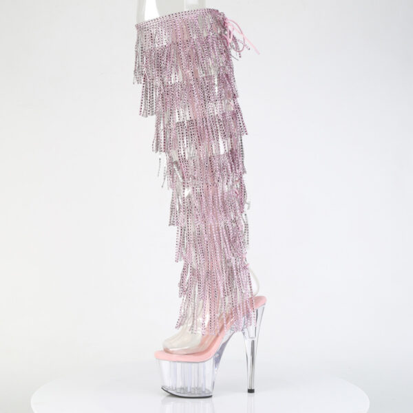 7" Heel, 2 3/4" PF 8-Layer Fringe OTK Boot, Side Zip - Image 3