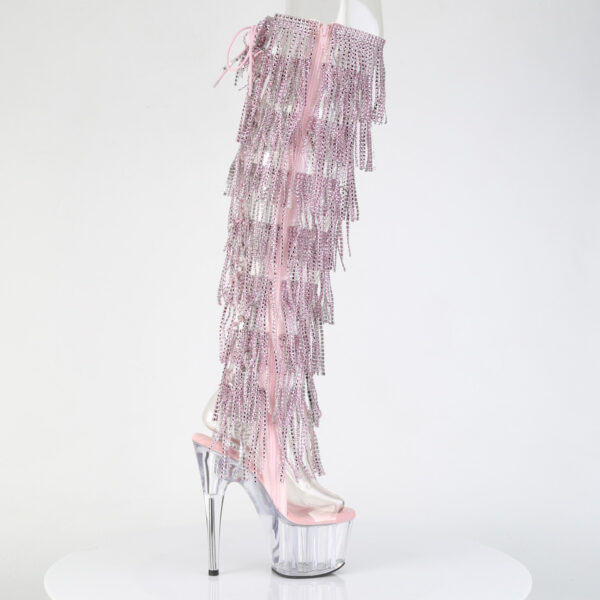 7" Heel, 2 3/4" PF 8-Layer Fringe OTK Boot, Side Zip - Image 5