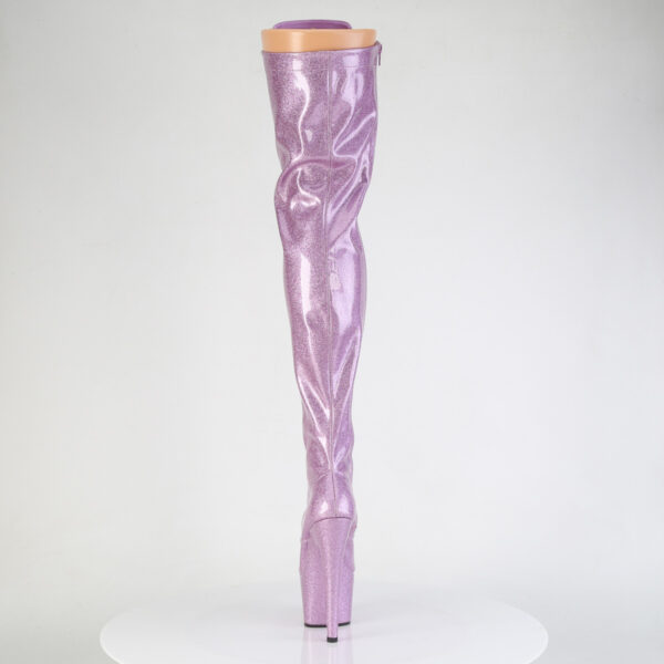 7" Heel, 2 3/4" PF Lace-Up Front Thigh Boot, Side Zip - Image 4