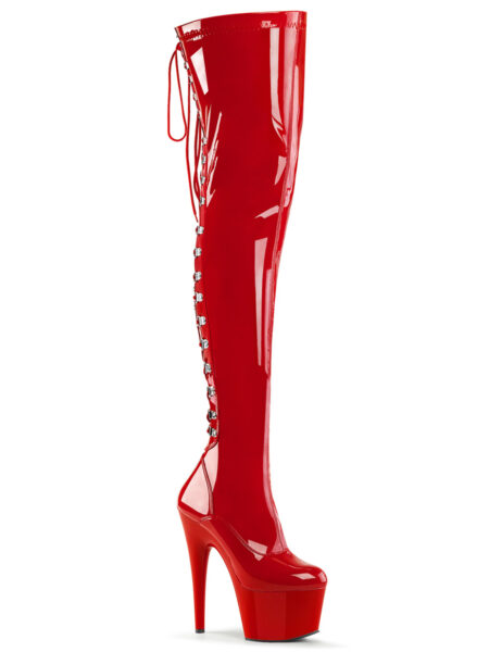 7″ Heel, 2 3/4″ PF Stretch Thigh Boot, Side Zip