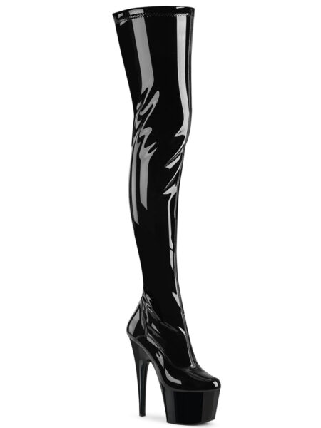7" Heel, 2 3/4" PF Stretch Crotch Boot, Side Zip