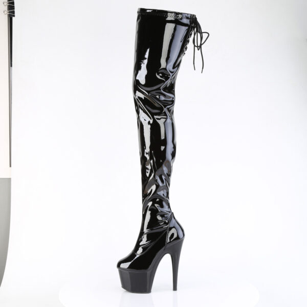 7" Heel, 2 3/4" PF Lace Back Stretch Crotch Boot, Side Zip - Image 3