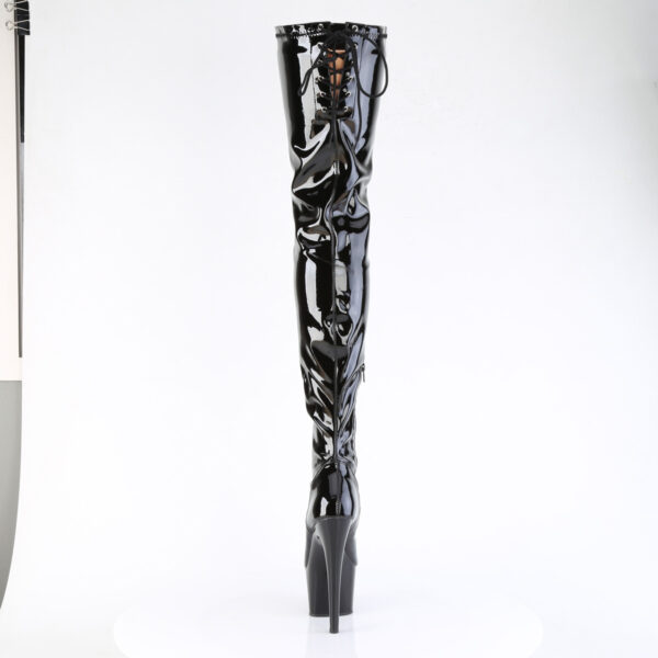 7" Heel, 2 3/4" PF Lace Back Stretch Crotch Boot, Side Zip - Image 4