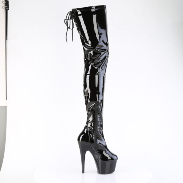 7" Heel, 2 3/4" PF Lace Back Stretch Crotch Boot, Side Zip - Image 5