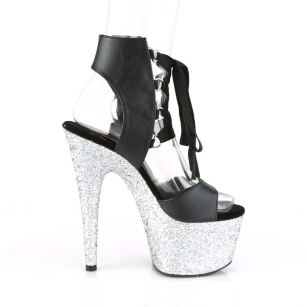 7" Heel, 2 3/4" PF Front Lace-up Sandal - Image 5