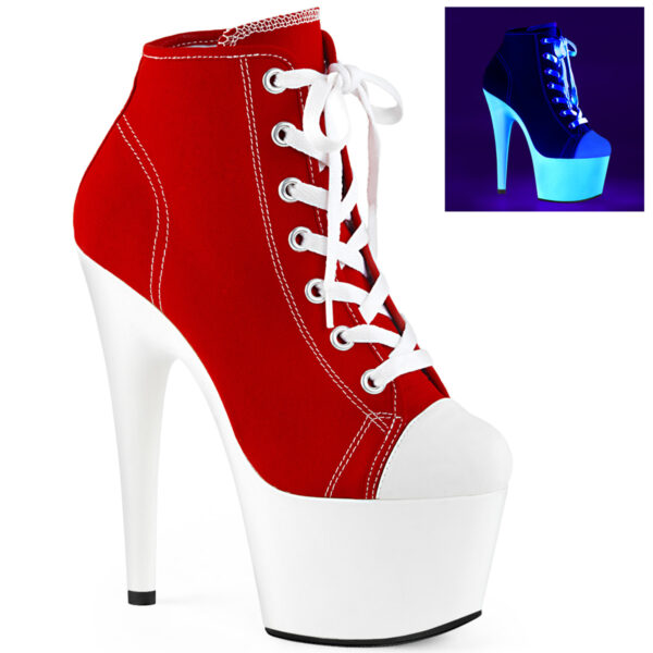 **7" Heel, 2 3/4" PF Sneaker, Side Zip