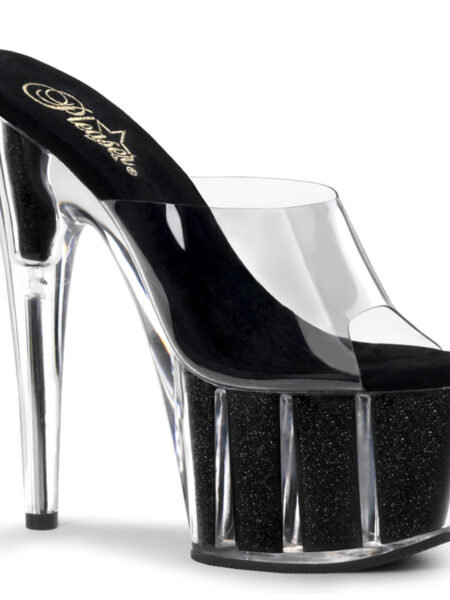 7" Heel, 2 3/4" PF Glitter-filled Slide