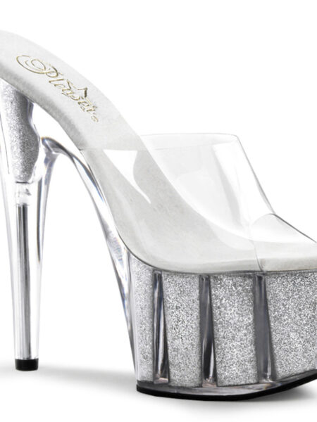 7" Heel, 2 3/4" PF Glitter-filled Slide