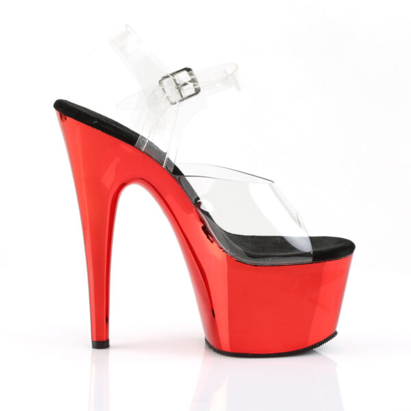 7" Heel, 2 3/4" PF Ankle Strap Sandal w/ Chrome Plated Btm - Image 5