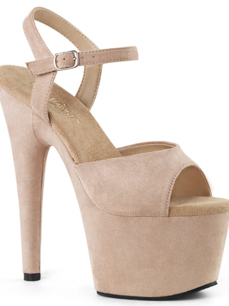 7" Heel, 2 3/4" PF Ankle Strap Sandal w/ Wrapped PF Bottom