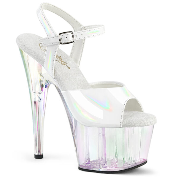 7" Heel, 2 3/4" Tinted PF Ankle Strap Sandal