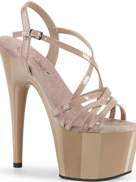 7" Heel, 2 3/4" PF Criss Cross Strap Sandal