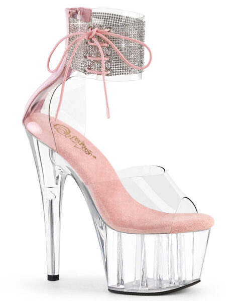 7" Heel, 2 3/4" PF RS Ankle Cuff Sandal, Back Zip