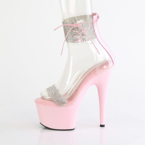 7" Heel, 2 3/4" PF Ankle Cuff Sandal w/RS, Back Zip - Image 3
