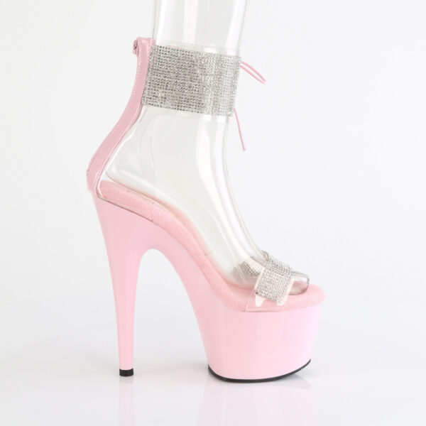 7" Heel, 2 3/4" PF Ankle Cuff Sandal w/RS, Back Zip - Image 5