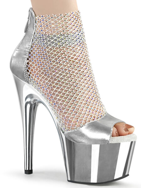 7" Heel, 2 3/4" PF Close Back Shootie Sandal, Back Zip